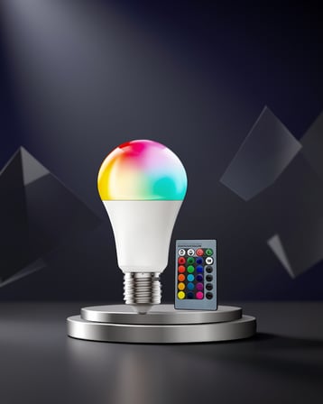 RGB LED Ampul E27 10W Ayarlanabilir Parlaklık