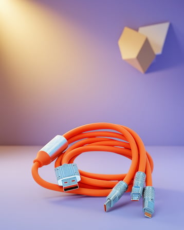 USB Type-C 120W Hızlı Şarj Kablosu 180 Derece Dönen Tasarım