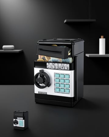 Işıklı Sesli ATM Görünümlü Kumbara 1000ml