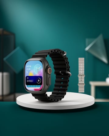 Akıllı Saat 49 mm Çift Kordonlu Bluetooth Bağlantılı