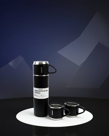 Termos Seti 3'lü 500 ml Vakumlu Isı Dayanıklı Paslanmaz Çelik