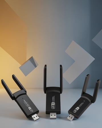 USB WiFi Adaptörü 5G Destekli Dual-Band