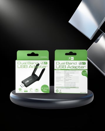 Çift Bant USB WiFi Adaptör 1200 Mbps