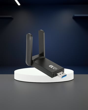 Kablosuz WiFi Adaptörü 5GHz Çift Band Çift Antenli