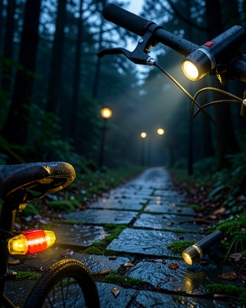 LED Bisiklet Işık Seti Ön Far ve Arka Stop Lambası