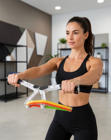 Direnç Bantlı Üst Vücut Egzersiz Aleti Kompakt Ev Fitness Seti