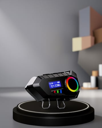 Bluetooth 5.4 Hoparlör 500mAh Pil FM Radyo LED Ekran