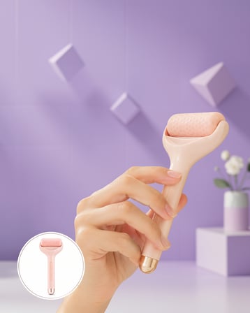 Soğuk Jel Başlıklı Buz Silindiri Yüz Masaj Aleti