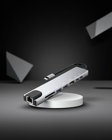 8 Port Type-C Çoğaltıcı 4K HDMI SD TF Kart Okuyucu