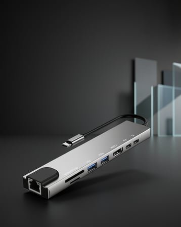 USB Type-C Hub 8 Portlu Çevirici
