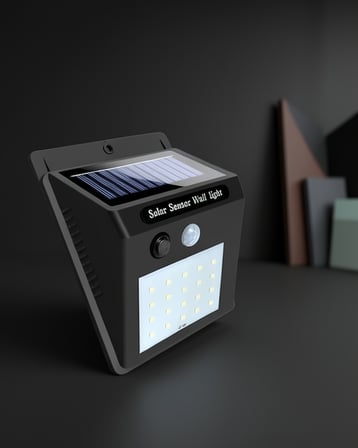 Güneş Enerjili Hareket Sensörlü Duvar Lambası 20 LED