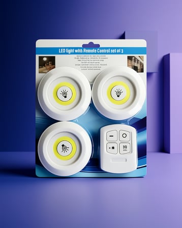Kablosuz Yapışkanlı Led İşık Uzaktan Kumandalı