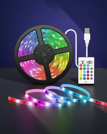 5 metre RGB LED şerit kumandalı