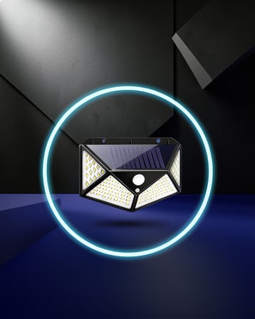 Güneş Enerjili Bahçe Lambası 100 Led Pir Sensörlü İp65