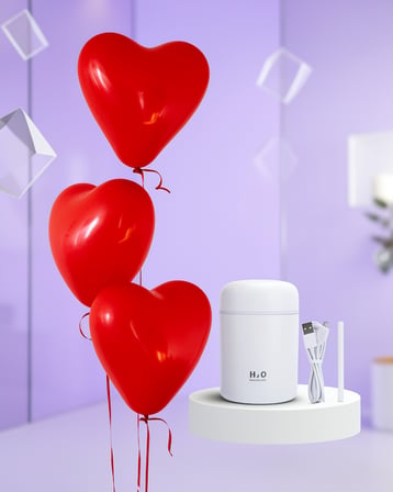 Led Işıklı USB Şarjlı Ultrasonik Hava Nemlendirici 300 ml