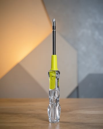 Test Cihazı Kontrol Kalemi Şeffaf Saplı 110V-220V