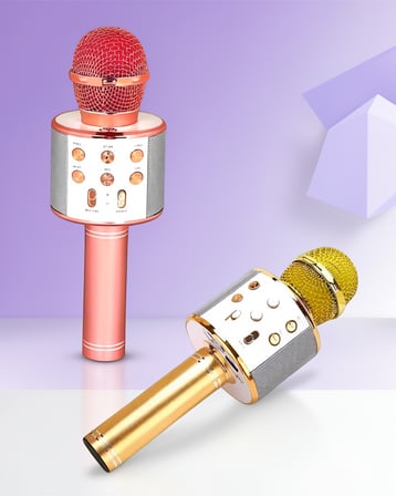 Kablosuz Karaoke Mikrofon USB ve AUX Girişli Yüksek Ses Kalitesi