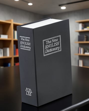 Kitap Görünümlü Kilitli Mini Çelik Kasa 18,5 x 11,5 x 5,6 cm