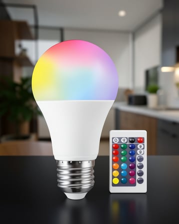 RGB Işıklı 10 Watt A+ LED Ampul UUCZRGBLAMBA3-1