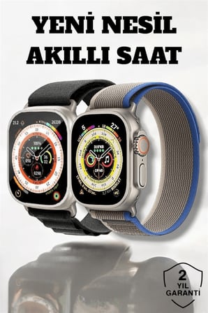 Bluetooth Akıllı Saat 49MM Ekran Adımsayar Kan Basıncı