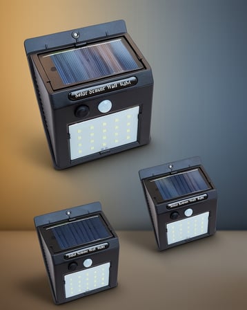 Güneş Enerjili Hareket Sensörlü 20 Led Duvar Lambası