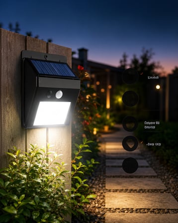 Hareket Sensörlü Su Geçirmez LED Lamba 1200mAh