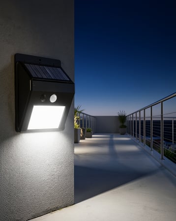 Güneş Enerjili 20 LED Duvar Lambası