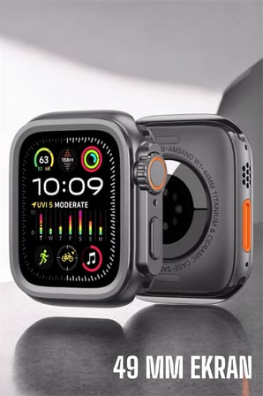 45 mm Gri Kasa Suya Dayanıklı Akıllı Saat
