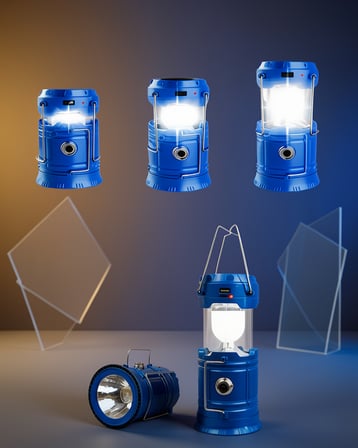 Güneş Enerjili Led Kamp Feneri Büyük Boy