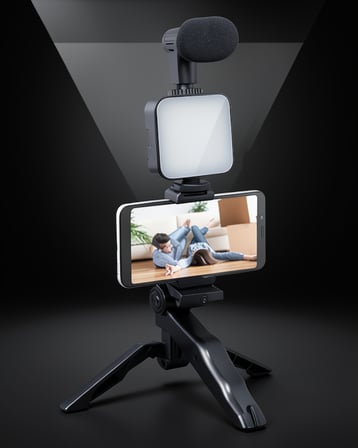Işıklı Video Yapım Seti Kompakt Tripodlu