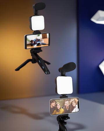 Video Yapım Kiti Telefon Tutucu Mini LED Işık