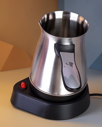 Elektrikli Cezve 800 Watt Paslanmaz Çelik 360 ml