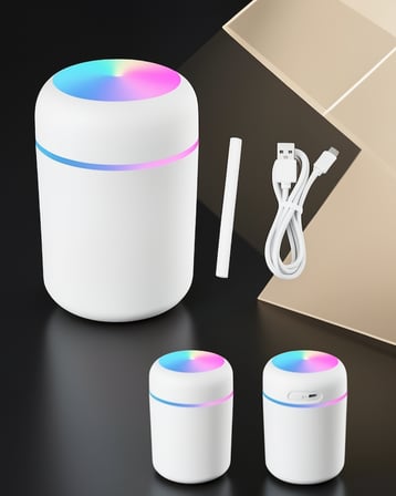 Led Işıklı USB Nemlendirici Buhar Makinesi