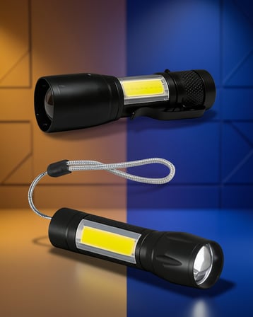 Mini COB LED USB Şarjlı Anahtarlık El Feneri