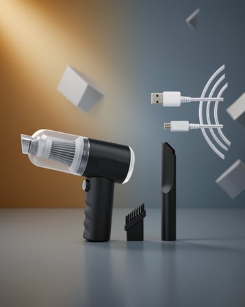 Mini Vakumlu Araç Süpürgesi 4000mAh Şarjlı