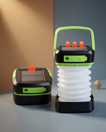 Katlanabilir 3 Kademeli LED Kamp Lambası 1200 mAh