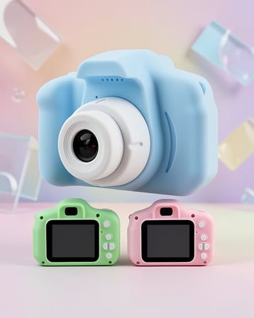 Mini Fotoğraf Makinesi Çocuklar İçin Çok Renkli 1080p HD