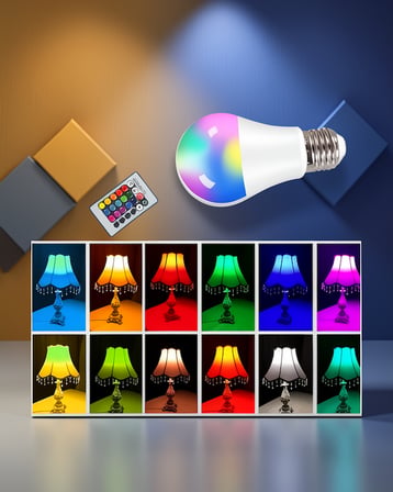 RGB LED Lamba Kumandalı E27