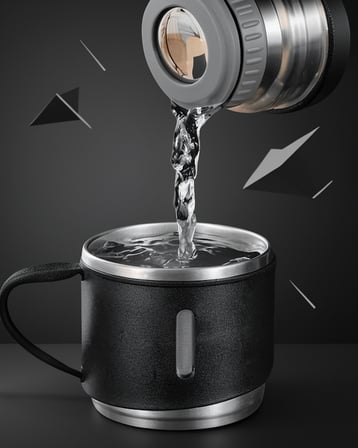 Vakumlu Termos Seti 3 Bardak 500 Ml Paslanmaz Çelik