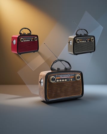 Bluetooth Hoparlör Ahşap Görünümü Işıklı Vintage Radyo