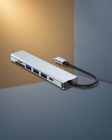 8 Portlu Type-C Hub SD TF USB Ethernet