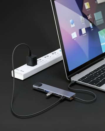 8 Port Type-C Dönüşüm Çoğaltıcı HDMI 4K Ethernet
