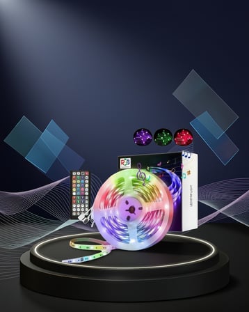 10M Sese Duyarlı RGB Bluetooth Kontrollü Şerit Led