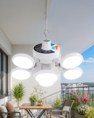Katlanabilir 5 Kanatlı Güneş Enerjili Bahçe Lambası XUCZ5KANATLIILAMBA-6