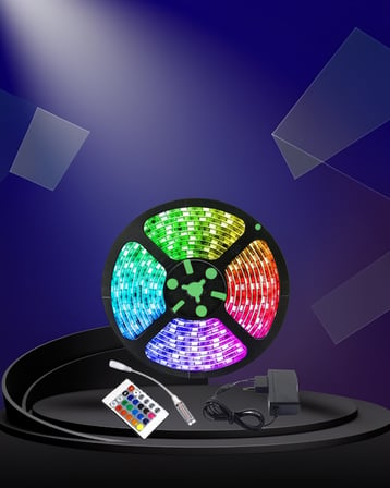 5 metre kumandalı yapışkanlı LED şerit