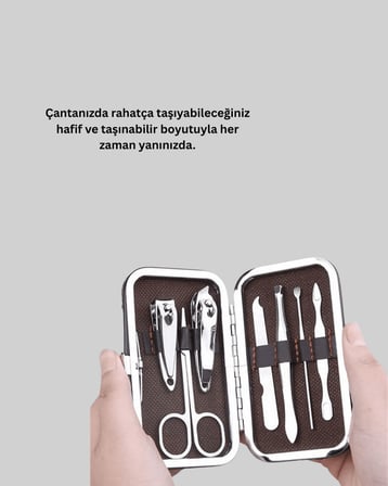 Kişisel Bakım Seti Paslanmaz Çelik Aletlerle