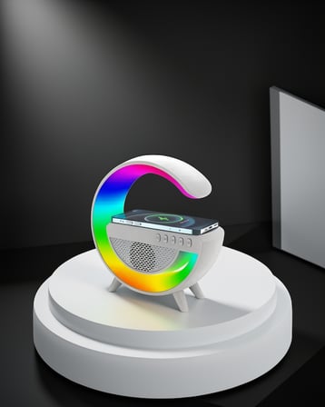 15W Kablosuz Şarjlı LED Masa Lambası 13 Renkli Işık