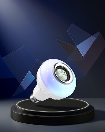 Akıllı LED Ampul E27 Bluetooth Hoparlör 12W