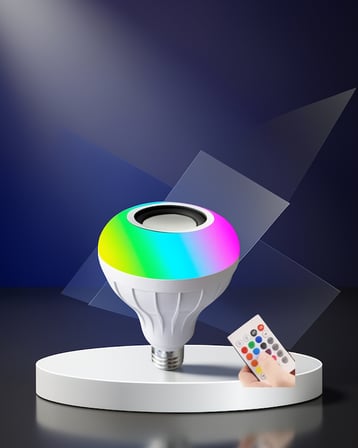 Bluetooth Hoparlörlü LED Ampul E27 12W