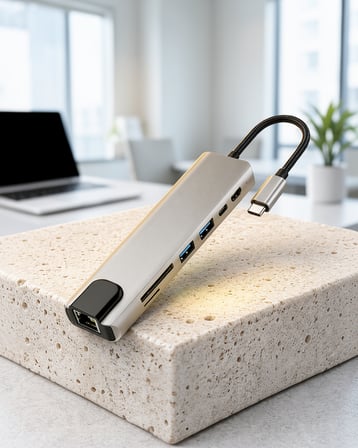 8-in-1 Seyahat Hub - Type-C ile 4K HDMI ve USB 3.0 Çevirici